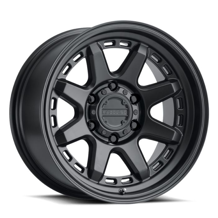 Raceline 947B Scout 17x9in / 8x165.1 BP / 18mm Offset / 125.2mm Bore - Satin Black Wheel