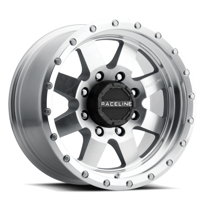 Raceline 935MC Defender 17x9in / 5x127 BP / 0mm Offset / 83.82mm Bore - Machined Wheel
