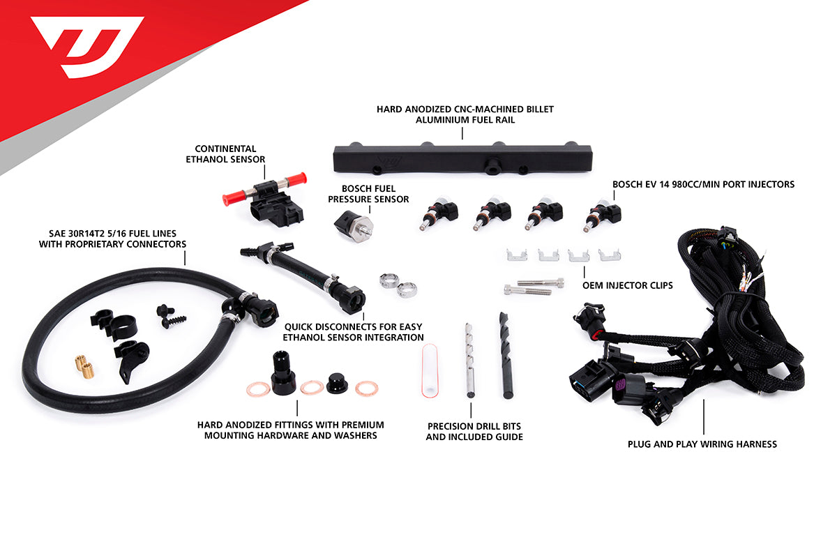 UNITRONIC MPI FUEL RAIL UPGRADE KIT FOR MQB EA888.3