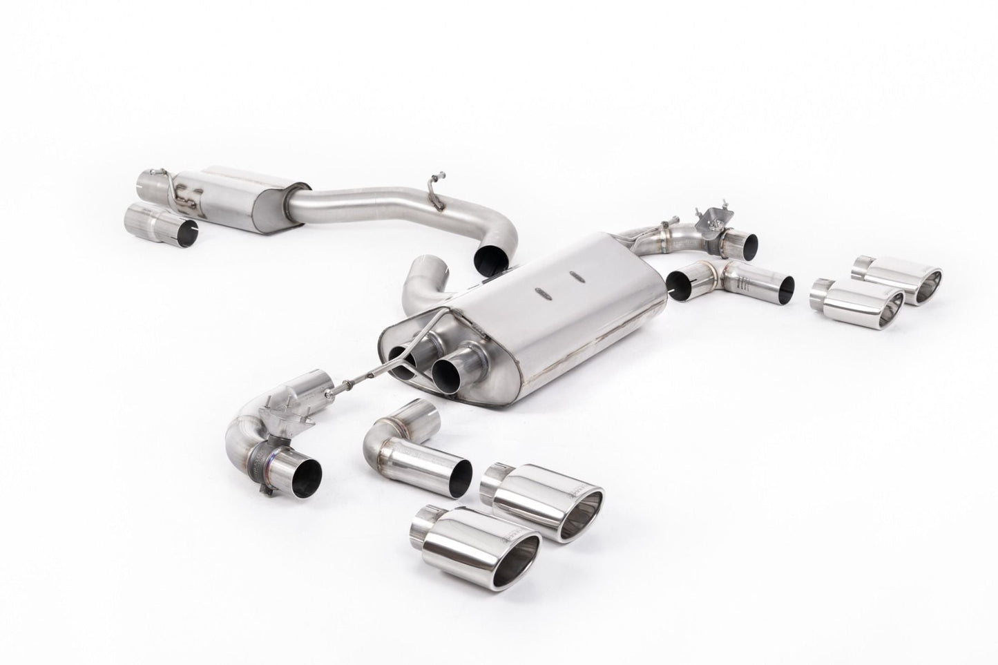 Milltek MK7.5 R 80mm (3.15 inch) Race Catback (Valved) Resonated
