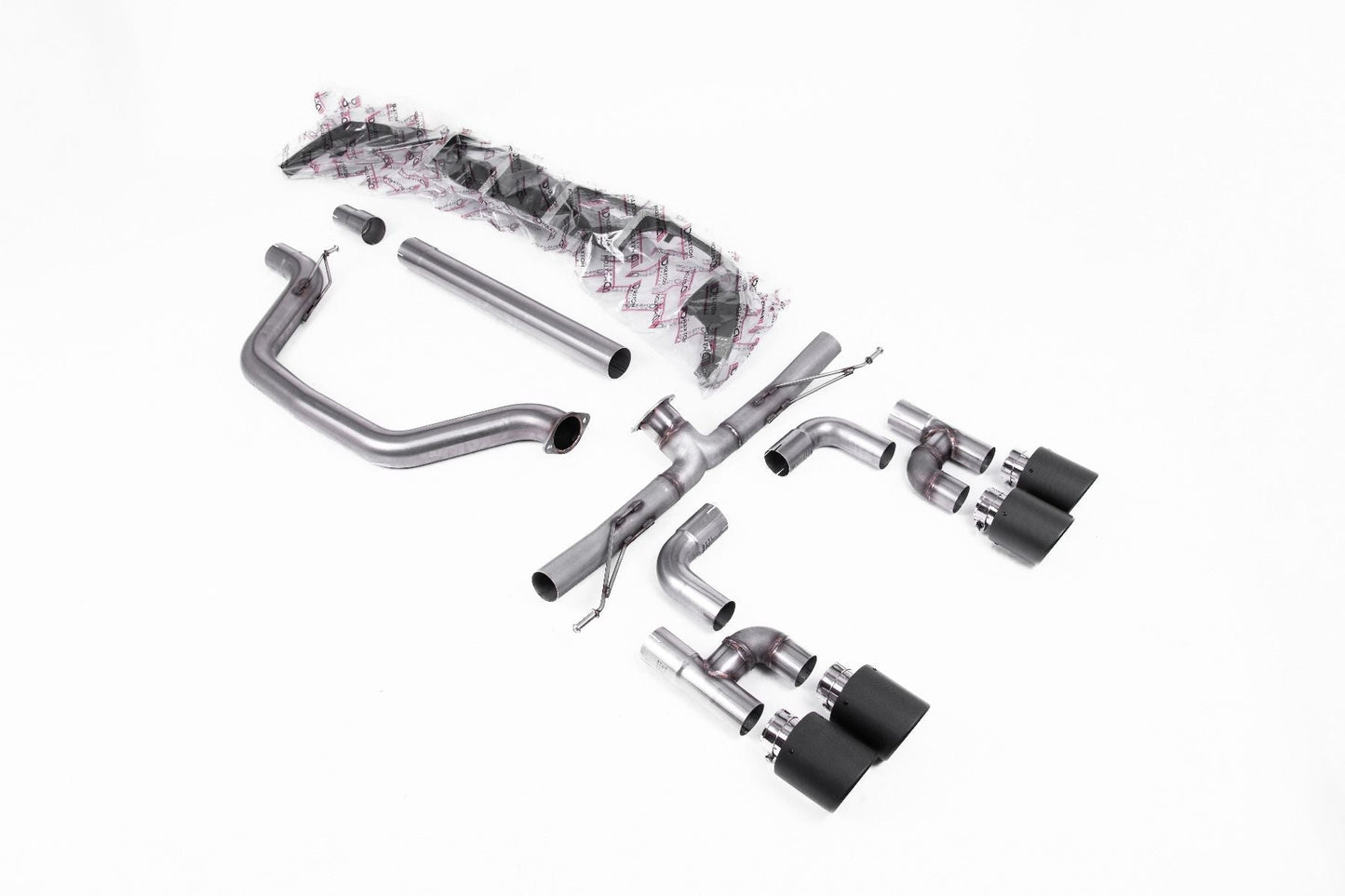 Milltek MK8 GTI Cat-Back Exhaust & Maxton Design Rear Diffuser  - GOLF R Style - Race(Loudest)