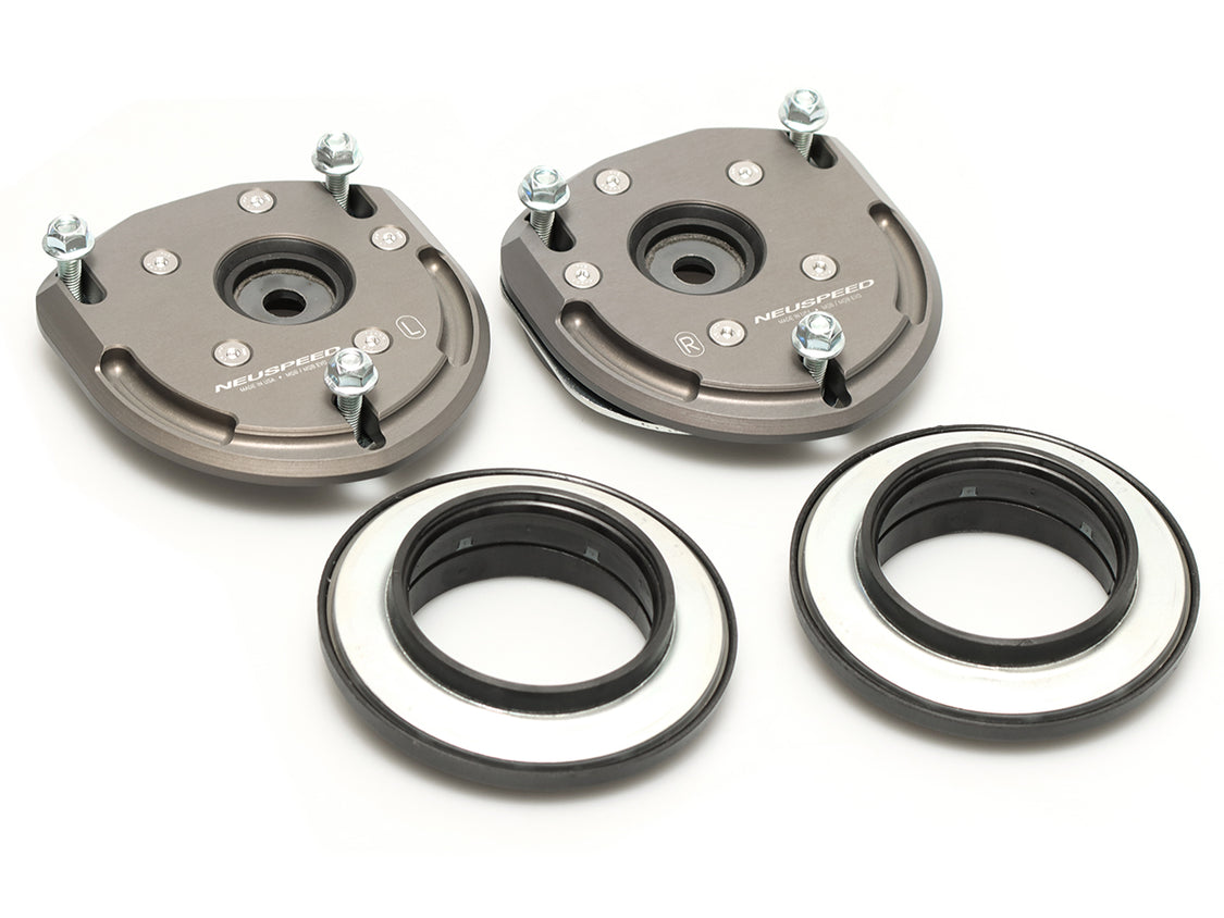 Neuspeed biAXIS Billet Upper Strut Mount | Front • MQB/MQBe