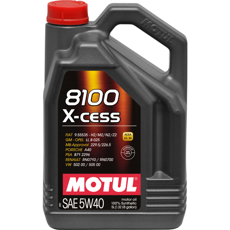 Motul 5L Synthetic Engine Oil 8100 5W-40 X-CESS Gen 2 (Case 4x)