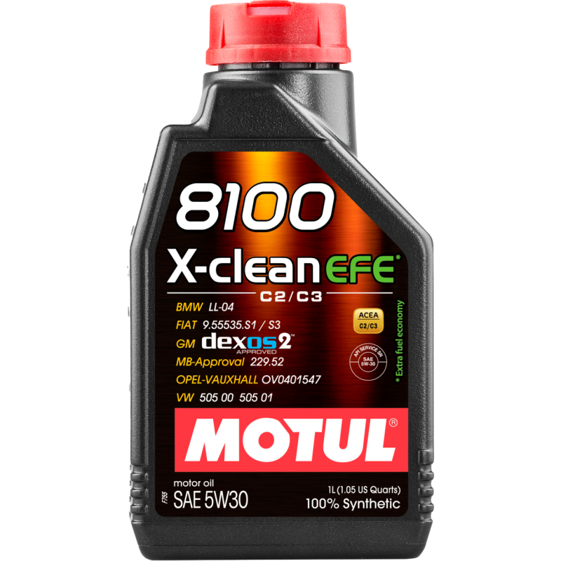 Motul 1L Synthetic Engine Oil 8100 X-CLEAN 5W30 (Case 12x)