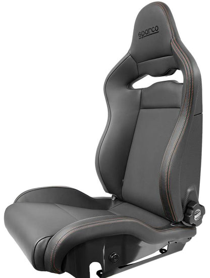 Sparco Seat SPX Special Edition Black/Grey w/ Gloss Carbon Shell - Right