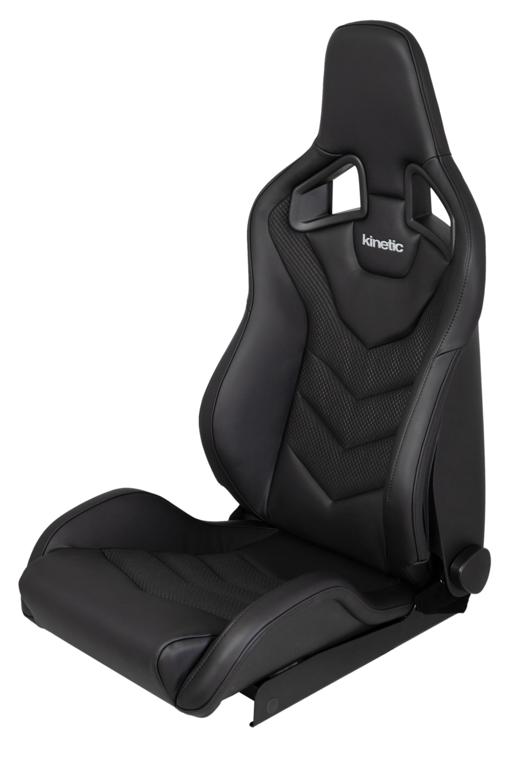 Kinetic Apex GTR Seat (Left / Driver Side) - Black Leather / Black Carbon
