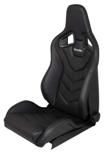 Kinetic Apex GTR Seat (Left / Driver Side) - Black Leather / Black Carbon