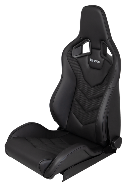 Kinetic Apex GTR Seat (Left / Driver Side) - Black Leather / Black Carbon
