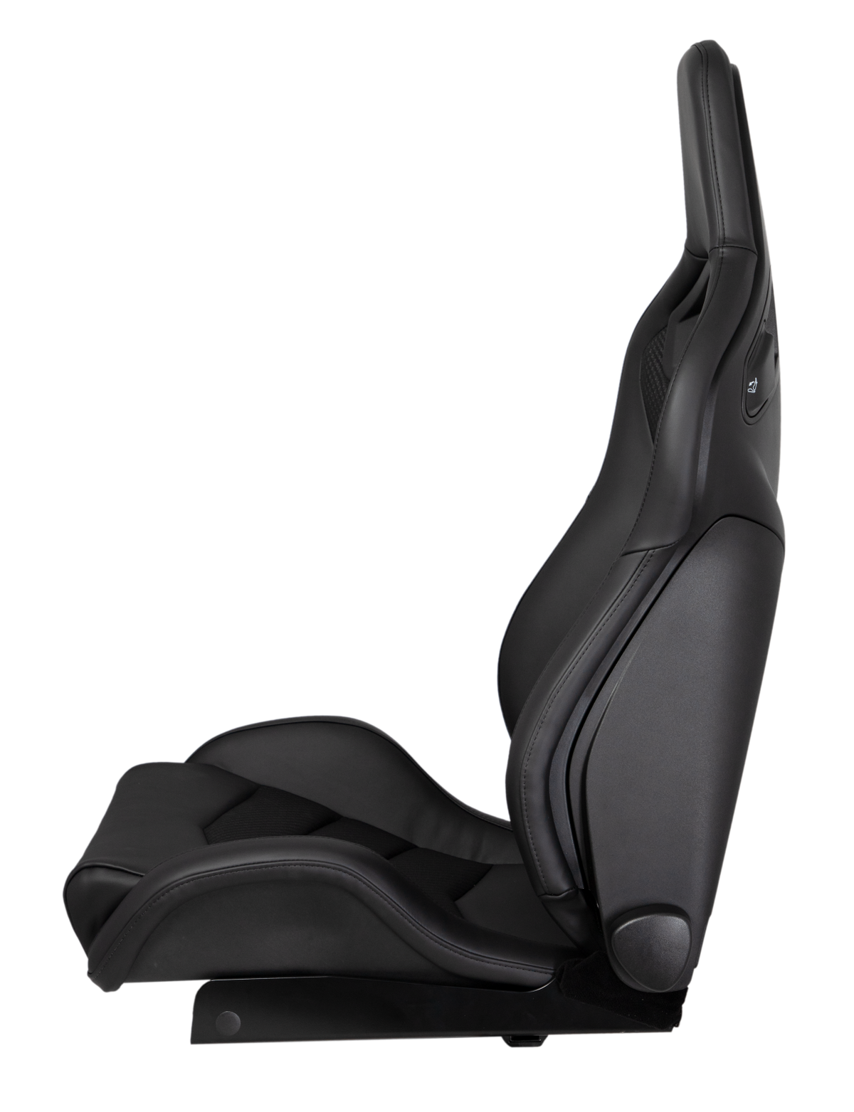 Kinetic Apex GTR Seat (Left / Driver Side) - Black Leather / Black Carbon