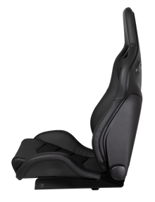 Kinetic Apex GTR Seat (Left / Driver Side) - Black Leather / Black Carbon
