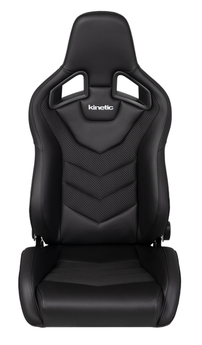 Kinetic Apex GTR Seat (Left / Driver Side) - Black Leather / Black Carbon