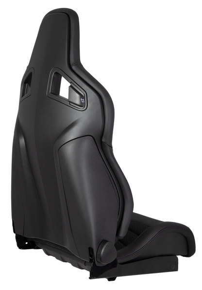 Kinetic Apex GTR Seat (Right / Passenger Side) - Black Leather / Black Carbon
