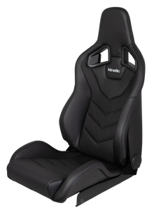 Kinetic Apex GTR Seat (Right / Passenger Side) - Black Leather / Black Carbon