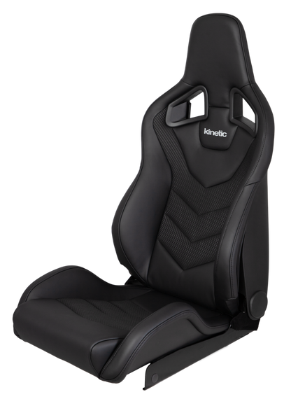 Kinetic Apex GTR Seat (Right / Passenger Side) - Black Leather / Black Carbon