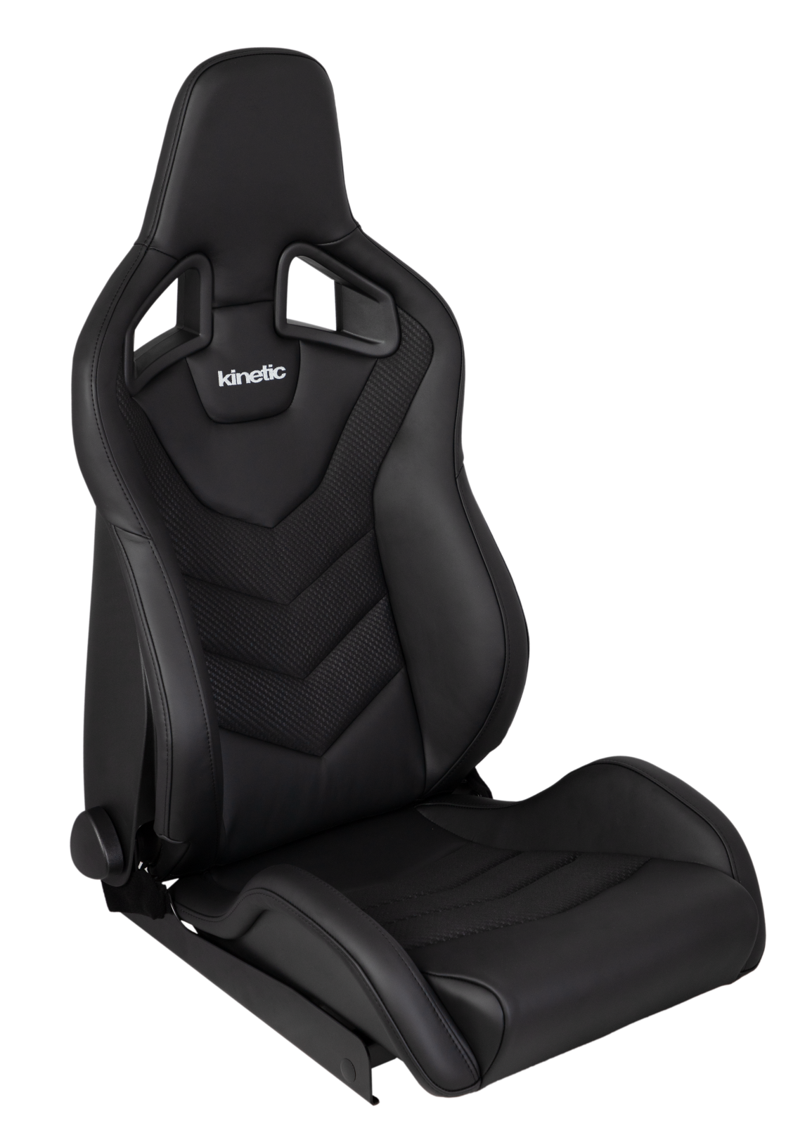 Kinetic Apex GTR Seat (Right / Passenger Side) - Black Leather / Black Carbon
