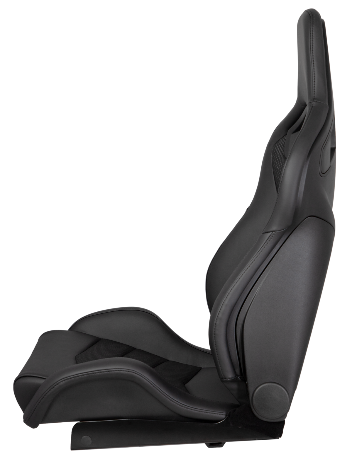 Kinetic Apex GTR Seat (Right / Passenger Side) - Black Leather / Black Carbon