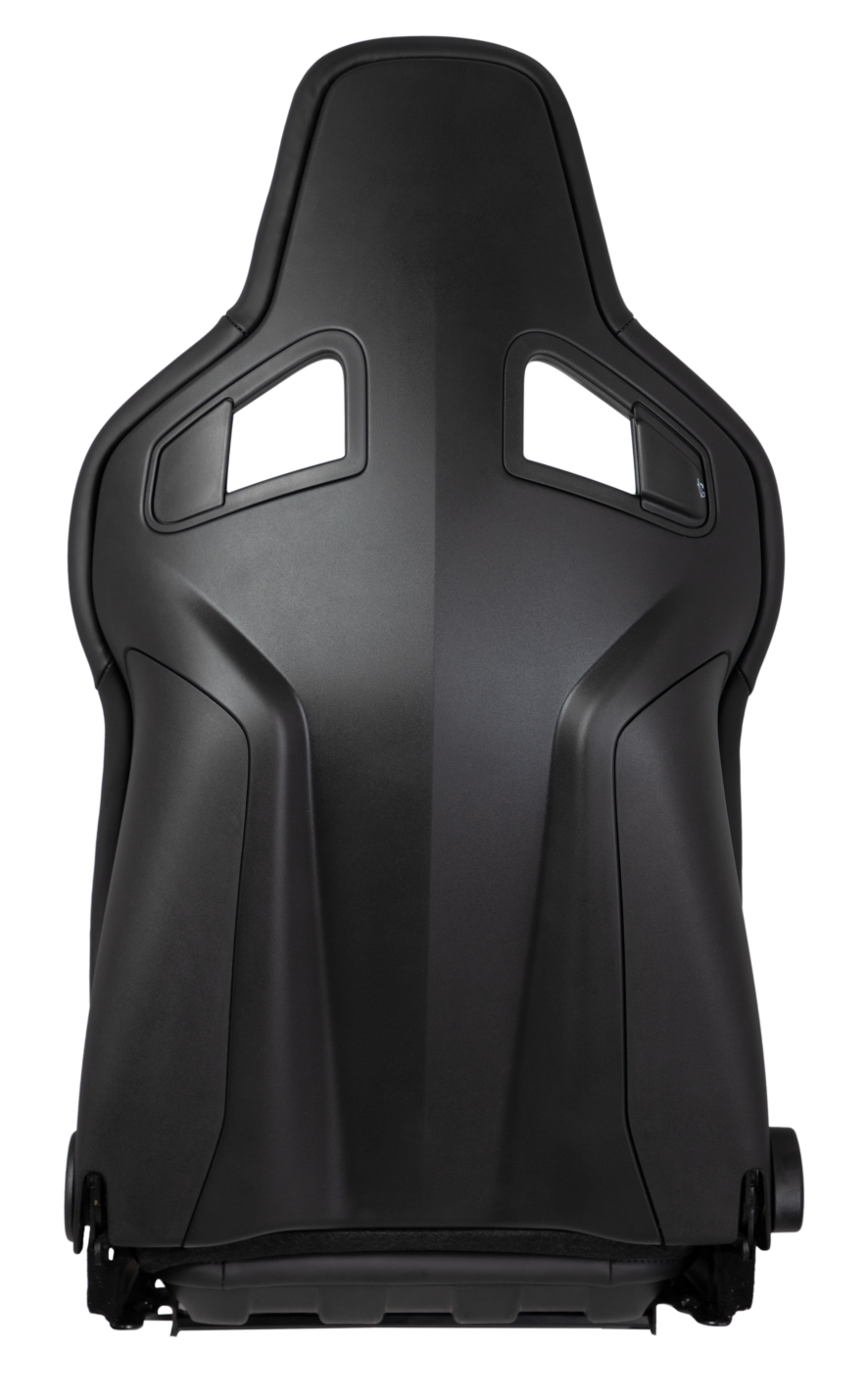 Kinetic Apex GTR Seat (Right / Passenger Side) - Black Leather / Black Carbon