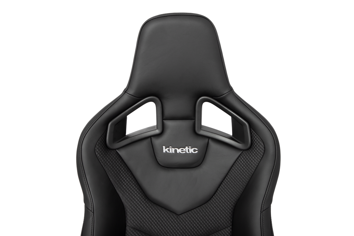 Kinetic Apex GTR Seat (Right / Passenger Side) - Black Leather / Black Carbon