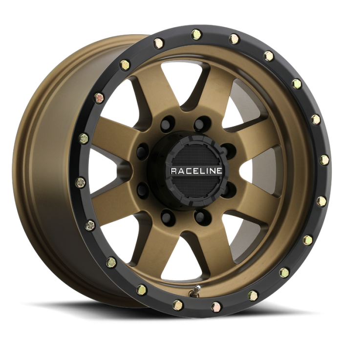 Raceline 935BZ Defender 17x9in / 8x165.1 BP / 0mm Offset / 130.81mm Bore - Bronze Wheel