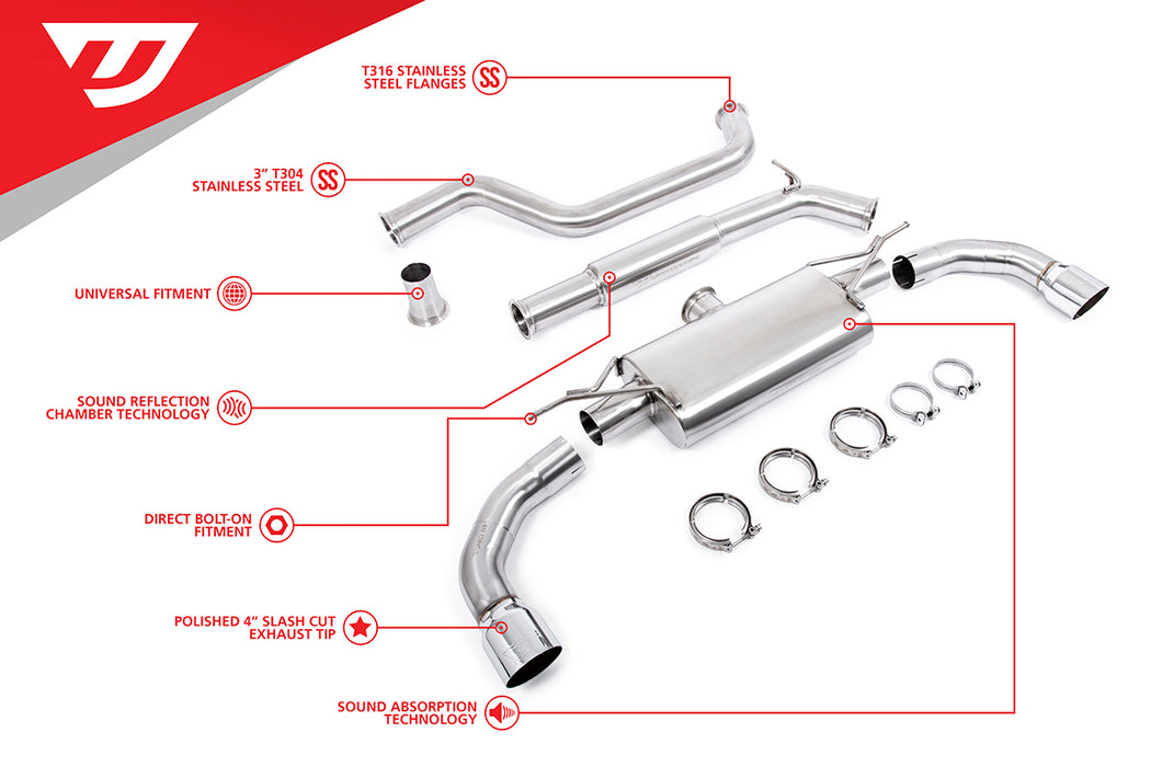 Unitronic MK8 GTI Cat-Back Exhaust System (UH066-EXA)