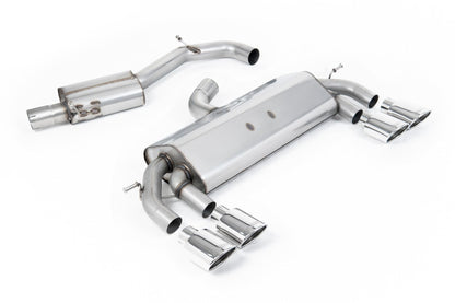 Milltek MK7 Golf R 3" Race Cat-Back (non-valved) Exhaust System - Resonated (Louder)