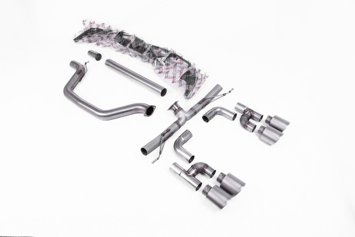 Milltek MK8 GTI Cat-Back Exhaust & Maxton Design Rear Diffuser  - GOLF R Style - Race(Loudest)