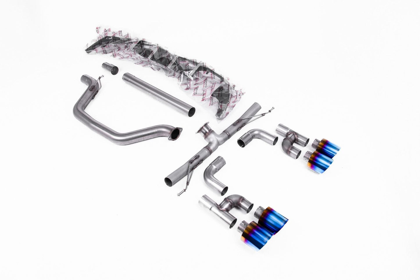 Milltek MK8 GTI Cat-Back Exhaust & Maxton Design Rear Diffuser  - GOLF R Style - Race(Loudest)