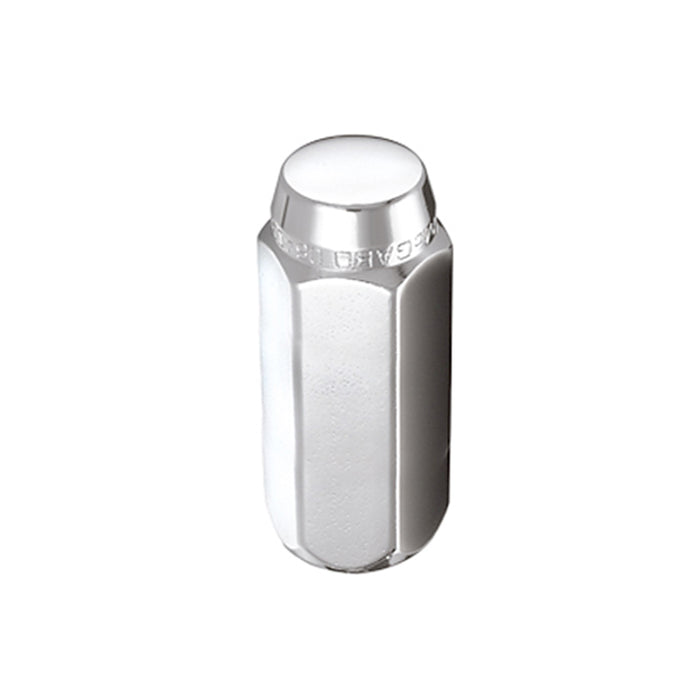 McGard Hex Lug Nut (Cone Seat) M14X1.5 / 22mm Hex / 1.945in. Length (Box of 100) - Chrome
