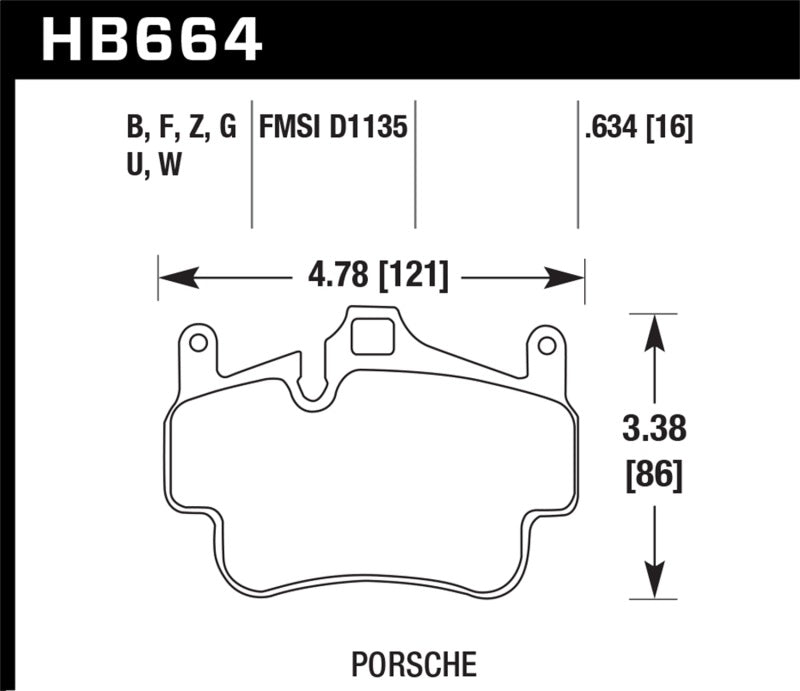 Hawk 06-14 Porsche Cayman Rear HPS 5.0 Brake Pads