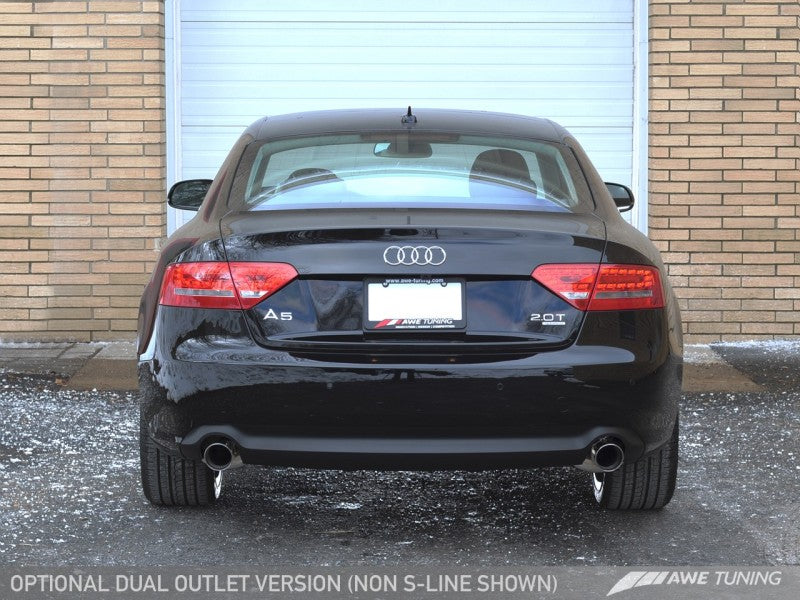 AWE Tuning Audi B8 A5 2.0T Touring Edition Exhaust - Dual Outlet Diamond Black Tips