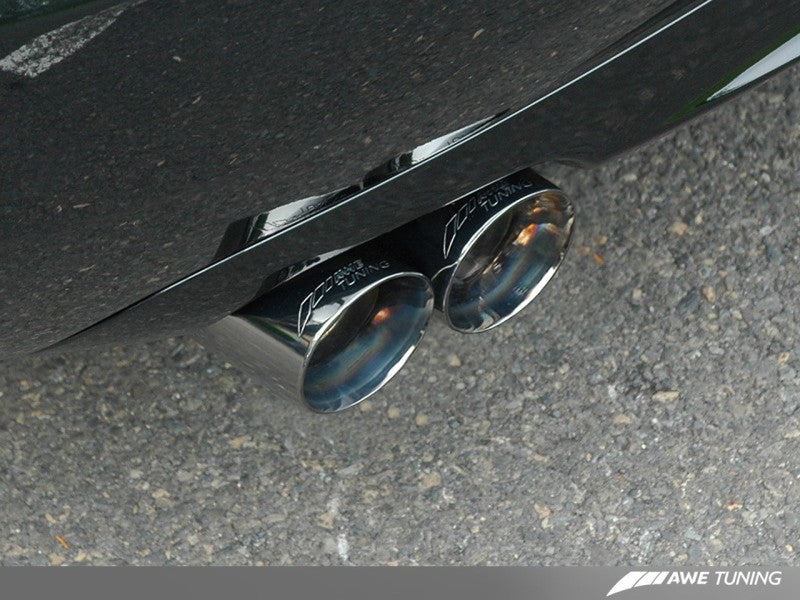 AWE Tuning Audi B7 A4 3.2L Touring Edition Quad Tip Exhaust - Diamond Black Tips
