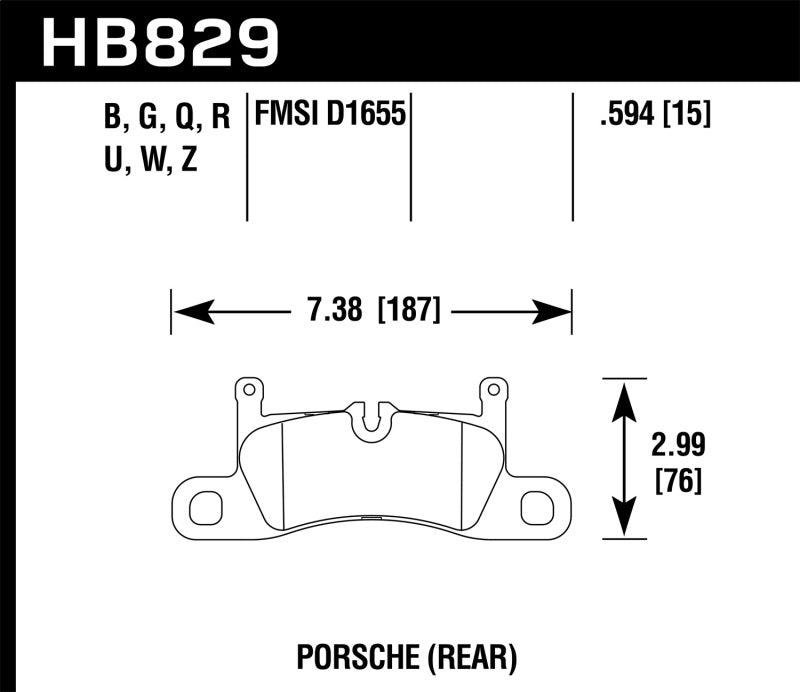 Hawk 12-17 Porsche 911 HPS 5.0 Rear Brake Pads