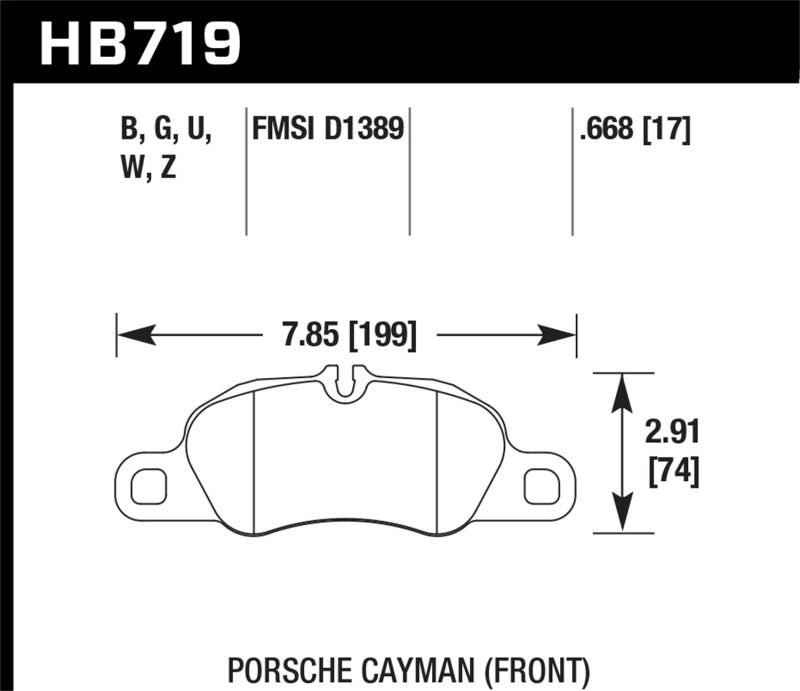 Hawk DTC-80 14-16 Porsche Cayman Front Race Brake Pads