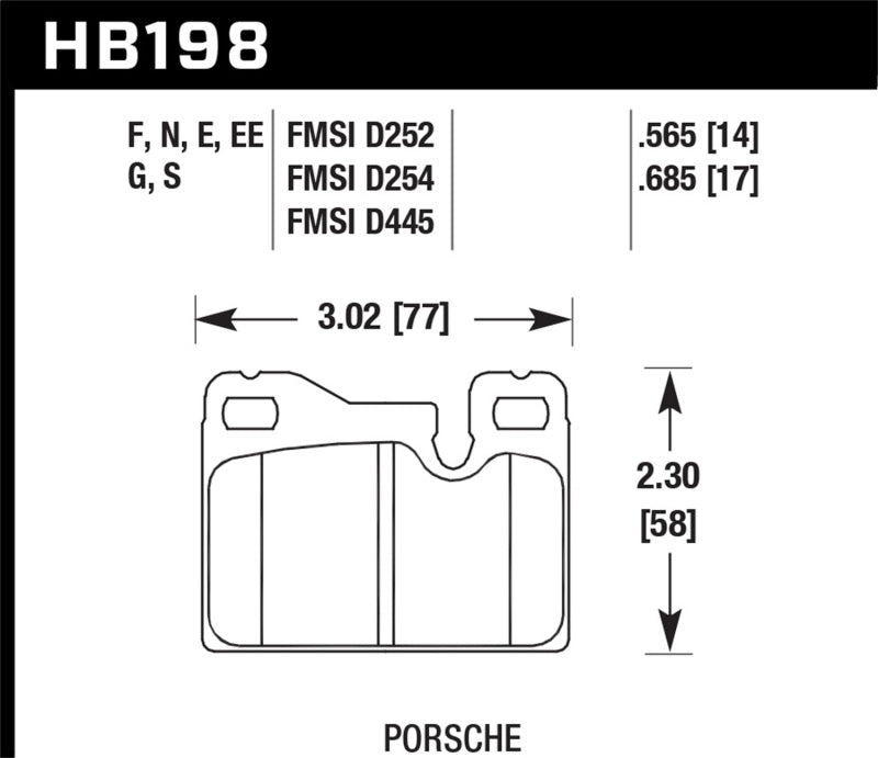 Hawk 83-91 Porsche 944 HPS 5.0 Rear Brake Pads