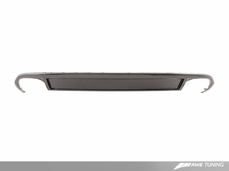 AWE Tuning B8 A4 Non S-Line Carbon Fiber Quad Tip Valance (Valance Only)