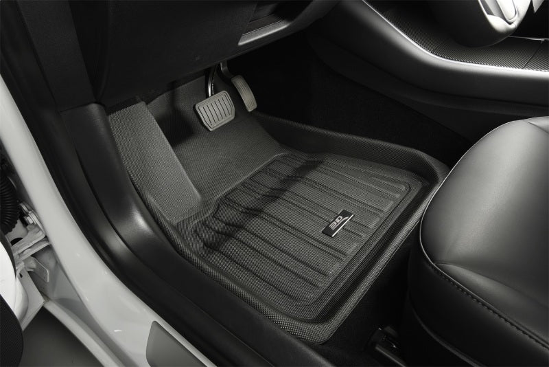 3D MAXpider 17-21 Tesla Model X Folding 7-Seat Elitect 1st 2nd 3rd Row - Floor Mat Set (Black)