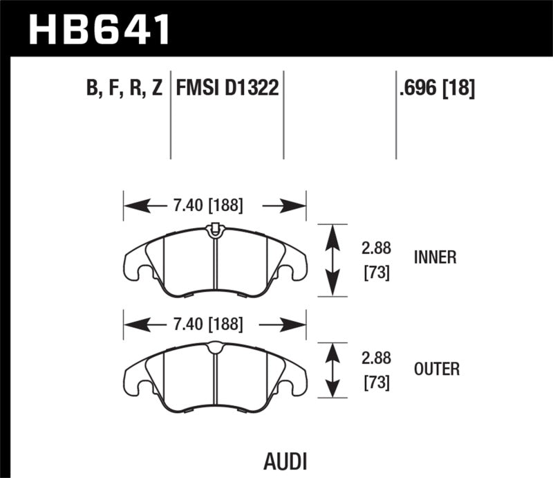 Hawk 10-14 Audi A5 HP+ Street Front Brake Pads