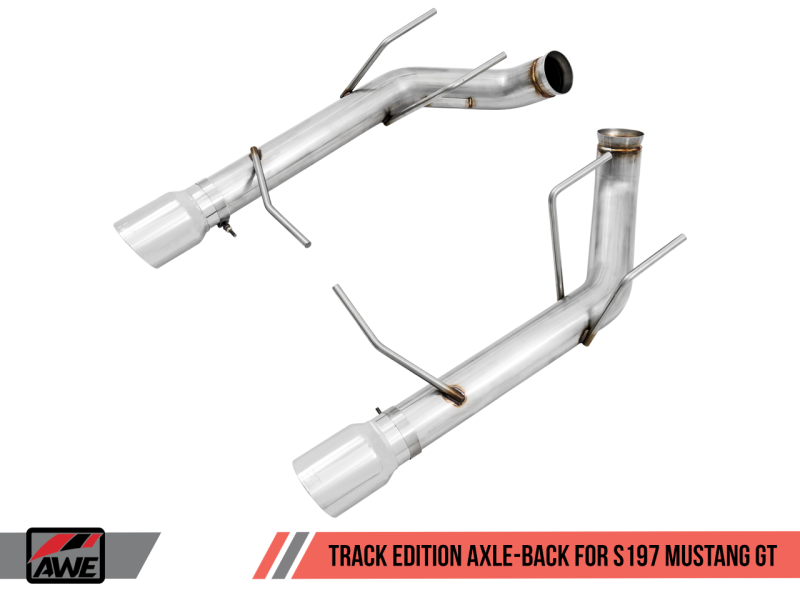 AWE Tuning S197 Mustang GT Axle-back Exhaust - Track Edition (Chrome Silver Tips)