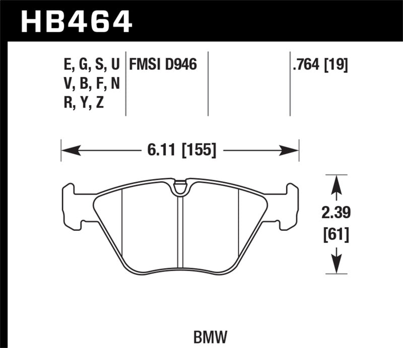 Hawk 03-06 BMW M3 / 06-08 BMW Z4 / 01-05 BMW 330i DTC-50 Race Front Brake Pads