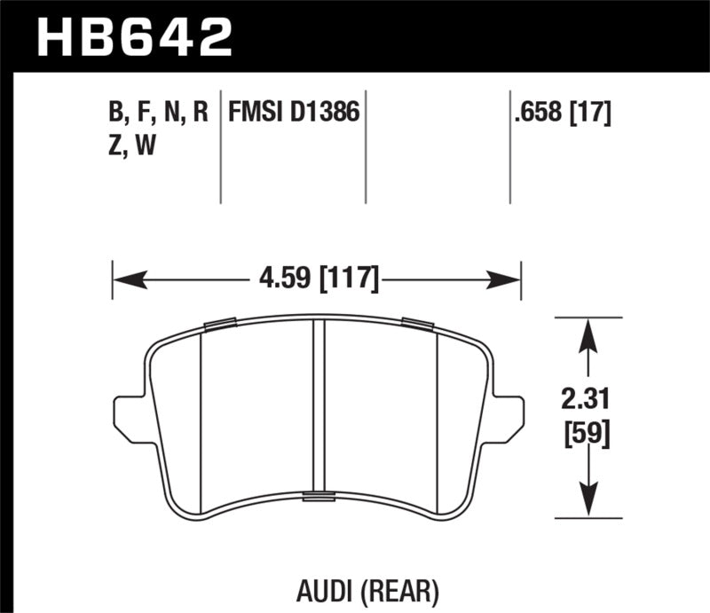 Hawk 2009-2014 Audi A4 DTC-30 Rear Brake Pads