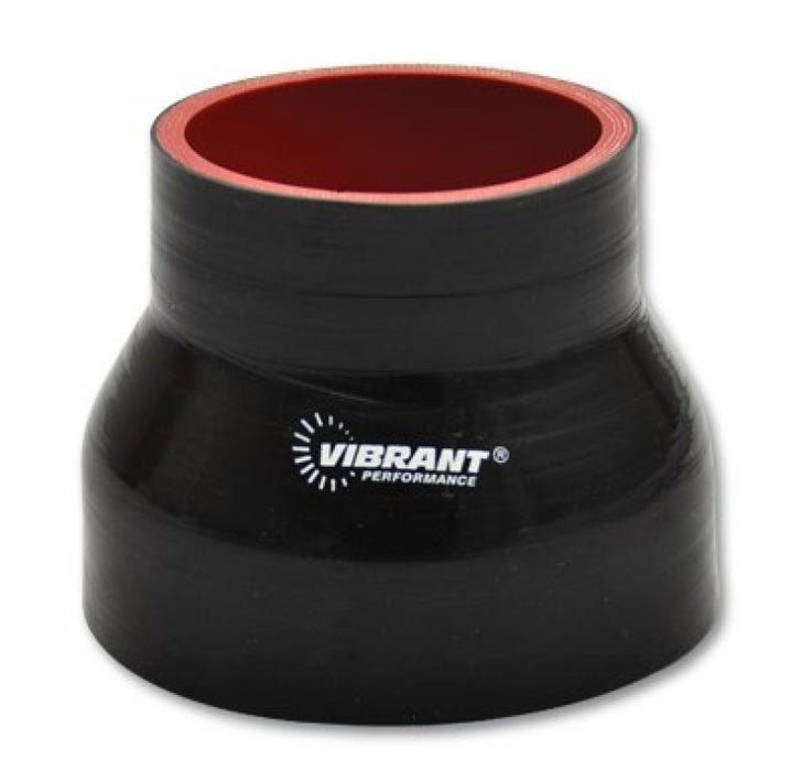 Vibrant 4 Ply Reducer Couper 3in ID x 3.75in ID x 3in Long - Black