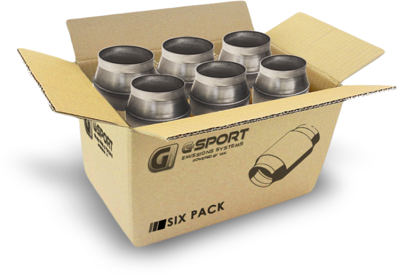 GESI G-Sport 400 CPSI GEN 2 EPA Compliant 4.0in Inlet/Outlet Catalytic Converter (500-850HP) - 6pk