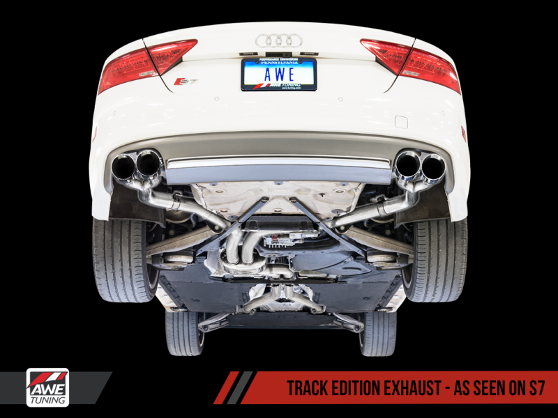AWE Tuning Audi C7 / C7.5 S6 4.0T Track Edition Exhaust - Chrome Silver Tips