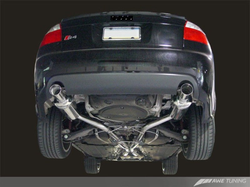 AWE Tuning Audi B6 S4 Track Edition Exhaust - Polished Silver Tips