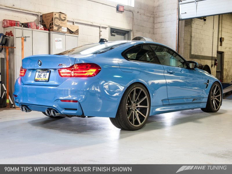 AWE Tuning BMW F8X M3/M4 Non Resonated SwitchPath Exhaust - Diamond Black Tips (102mm)